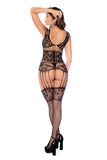 Mapale Celestial Sparkle Cincher Bodystocking Lingerie (#1132)