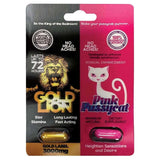 His & Hers Pink Pussycat + Gold Lion Single Pack