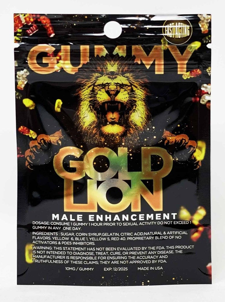 Gold Lion Gummies for Him | Male Enhancement Edible Gummy
