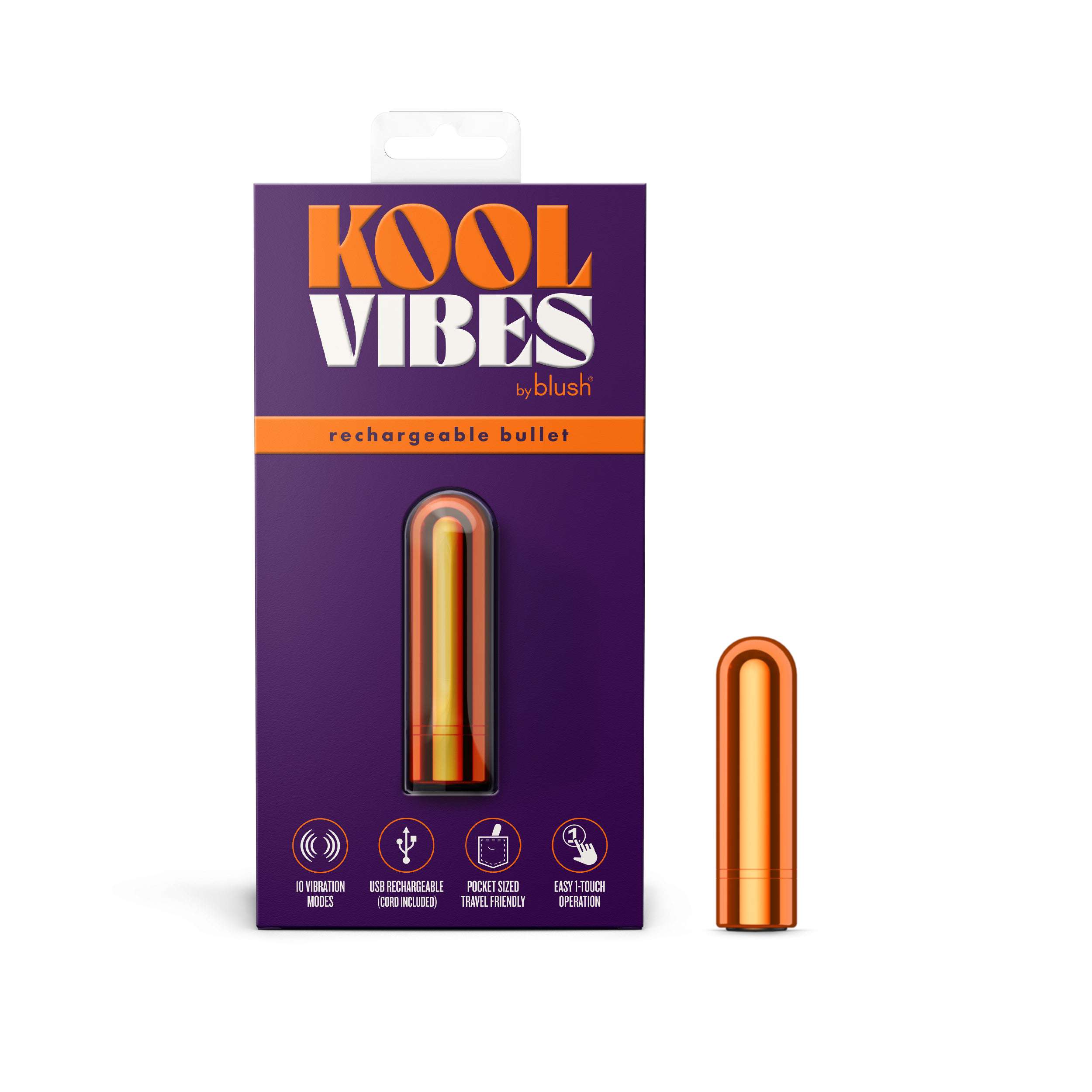 Kool Vibes - Bullet Vibrator - Tangerine Packaging