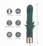 Vibrador KUSHA Serie 420 Crystal Gems recargable por USB con 10 funciones para el punto G