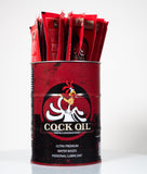 Cock Oil Water Based Lubricant Foil Packets - Collector's Edition Drum