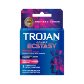 Trojan Double Ecstasy Condoms | Dual-Sided Lubrication & Enhanced Sensation