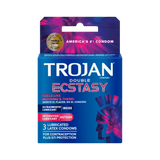 Trojan Double Ecstasy Condoms | Dual-Sided Lubrication & Enhanced Sensation