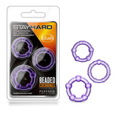 Stay Hard - Beaded Cock Rings - Purple - PURE ENVY, LLC®