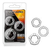 Stay Hard - Beaded Cock Rings Clear - PURE ENVY, LLC®