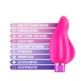 Aria By Blush® | Epic AF: Curved Fuchsia Silicone Vibrator with Powerful RumboTech™ Technology