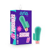 Aria By Blush® | Sensual AF: Finger Fin Teal Silicone Vibrator with Powerful RumboTech™ Technology - PURE ENVY, LLC®