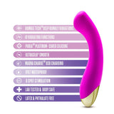 Aria By Blush® | Bangin' AF: Enhanced G-Spot Stimulation Purple Silicone Vibrator with Powerful RumboTech™ Technology