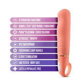 Aria By Blush® | Smokin' AF: Enhanced G-Spot Stimulation Coral Silicone Vibrator with Powerful RumboTech™ Technology