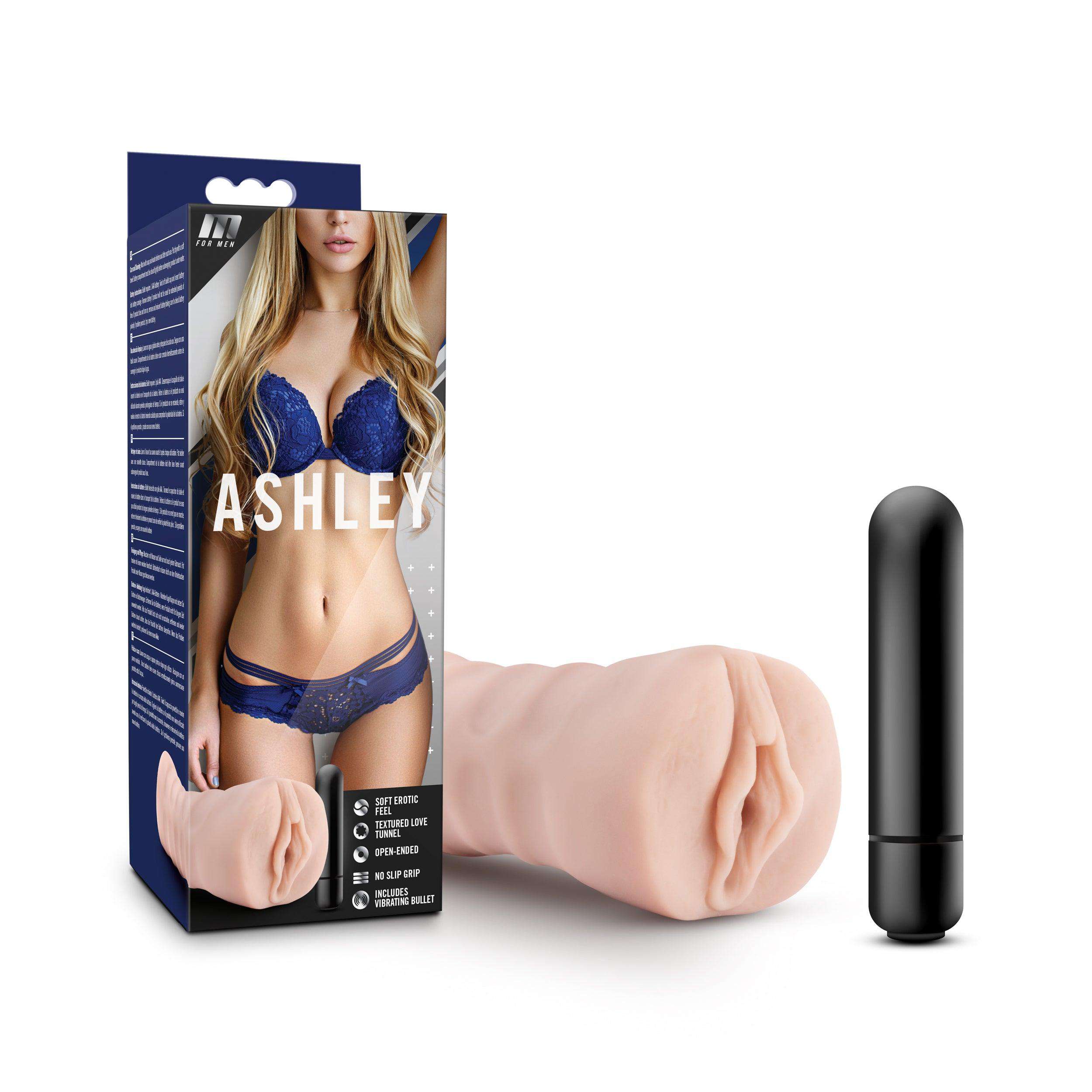 M For Men By Blush® | Ashley Realistic Vanilla Vibrating Masturbator / Stroker - PURE ENVY, LLC®