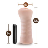 M For Men By Blush® | Ashley Realistic Vanilla Vibrating Masturbator / Stroker - PURE ENVY, LLC®