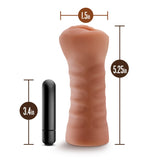 M For Men By Blush® | Sofia Realistic Mocha Vibrating Masturbator / Stroker - PURE ENVY, LLC®