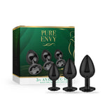 Black Steel Anal Plug - Black Onyx