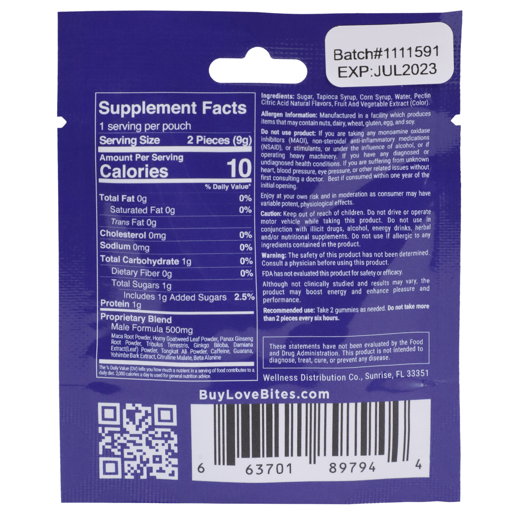 Love Bites® | Male Enhancements Gummies - 2 pack