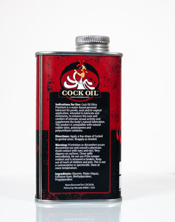 Cock Oil Water Based Premium Lubricant, 9oz