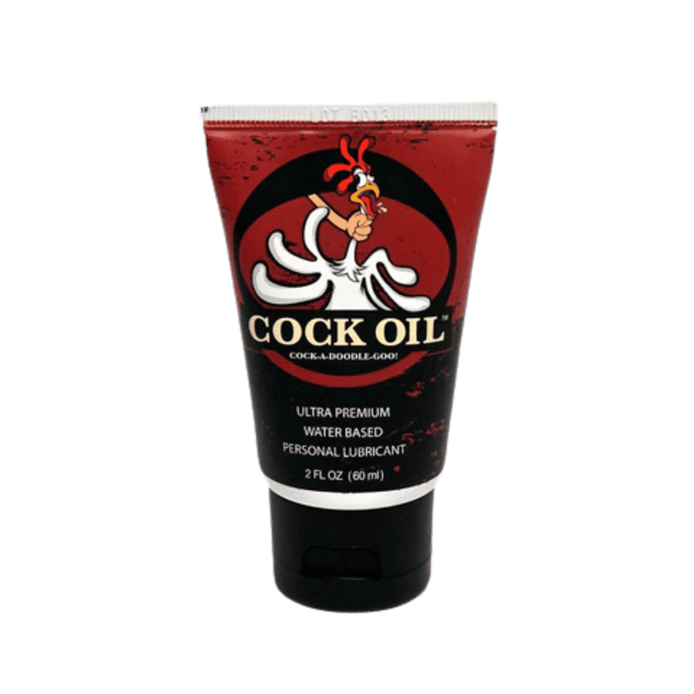 CockOil 2 oz Water-Based Massage & Body Lubricant – Non-Sticky, Body-Safe Travel Tube