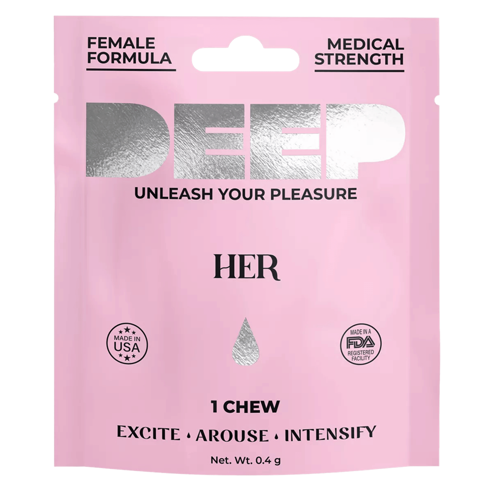DEEP Chew Her female enhancement chew strawberry flavor