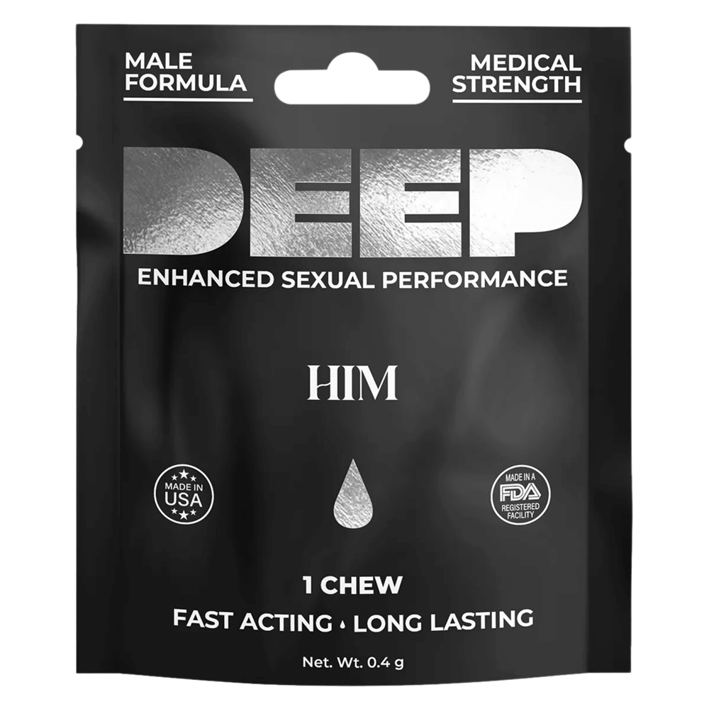 DEEP Chew Him male enhancement chew blue razz flavor