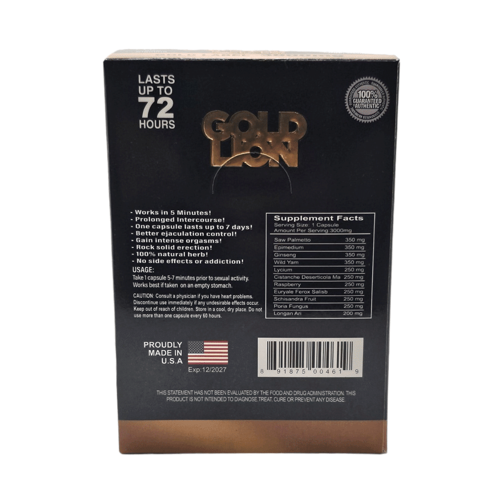Gold Lion Enhancement Pill | Male Libido & Performance Capsule