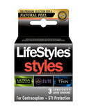 LifeStyles Styles Collection Condoms | Multi-Style Variety Pack for Pleasure & Protection
