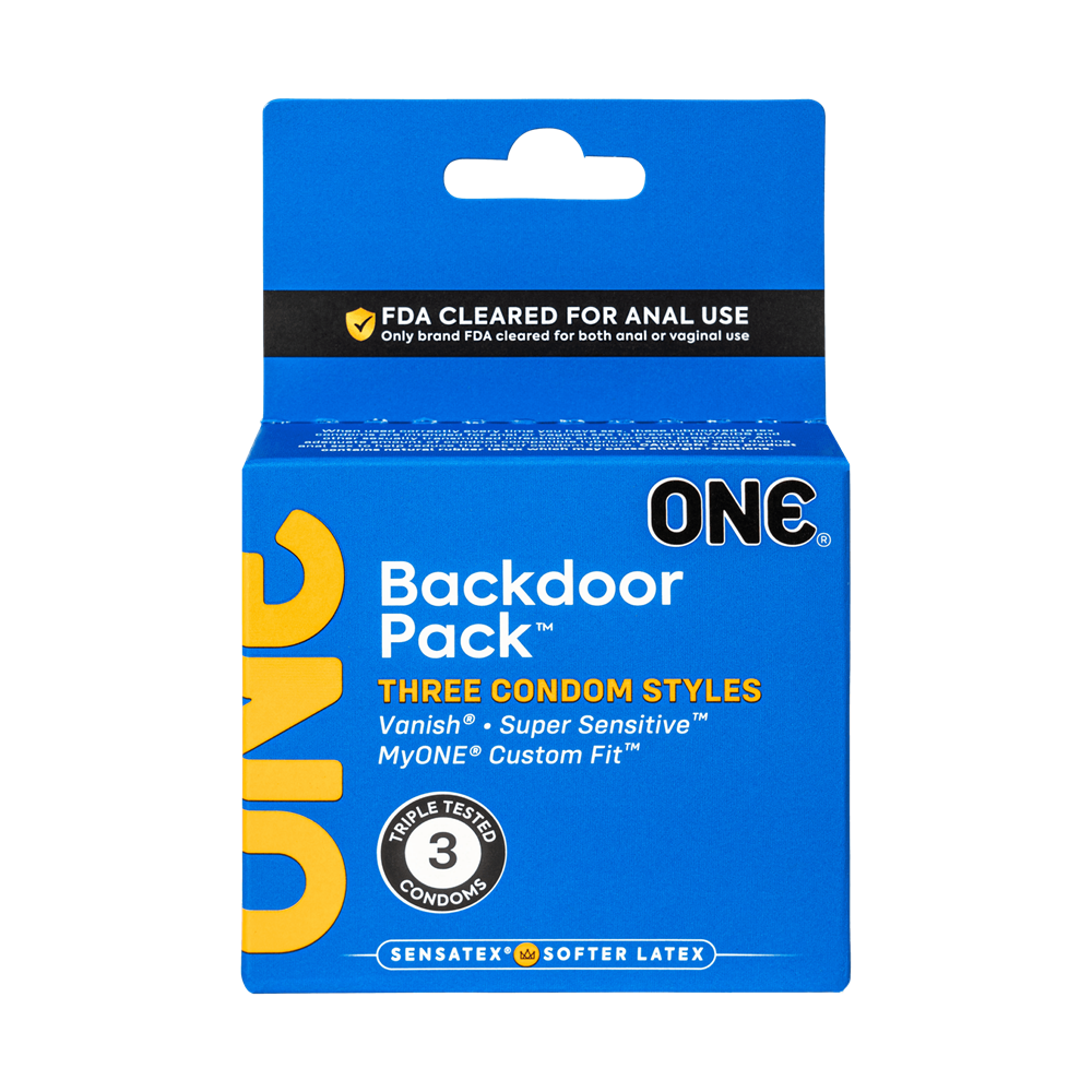 ONE Backdoor Condoms | Extra Lubricated, Stronger Latex & Designed for Anal Comfort