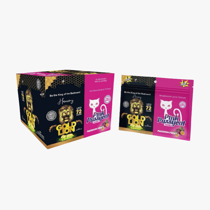 Gold Lion x Pink Pussycat Pack combinado de miel para él y para ella, paquete de 2 unidades