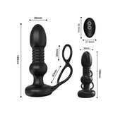Thrusting Prostate Massager & Anal Vibrator – Wearable Dual Ring P-Spot Stimulator