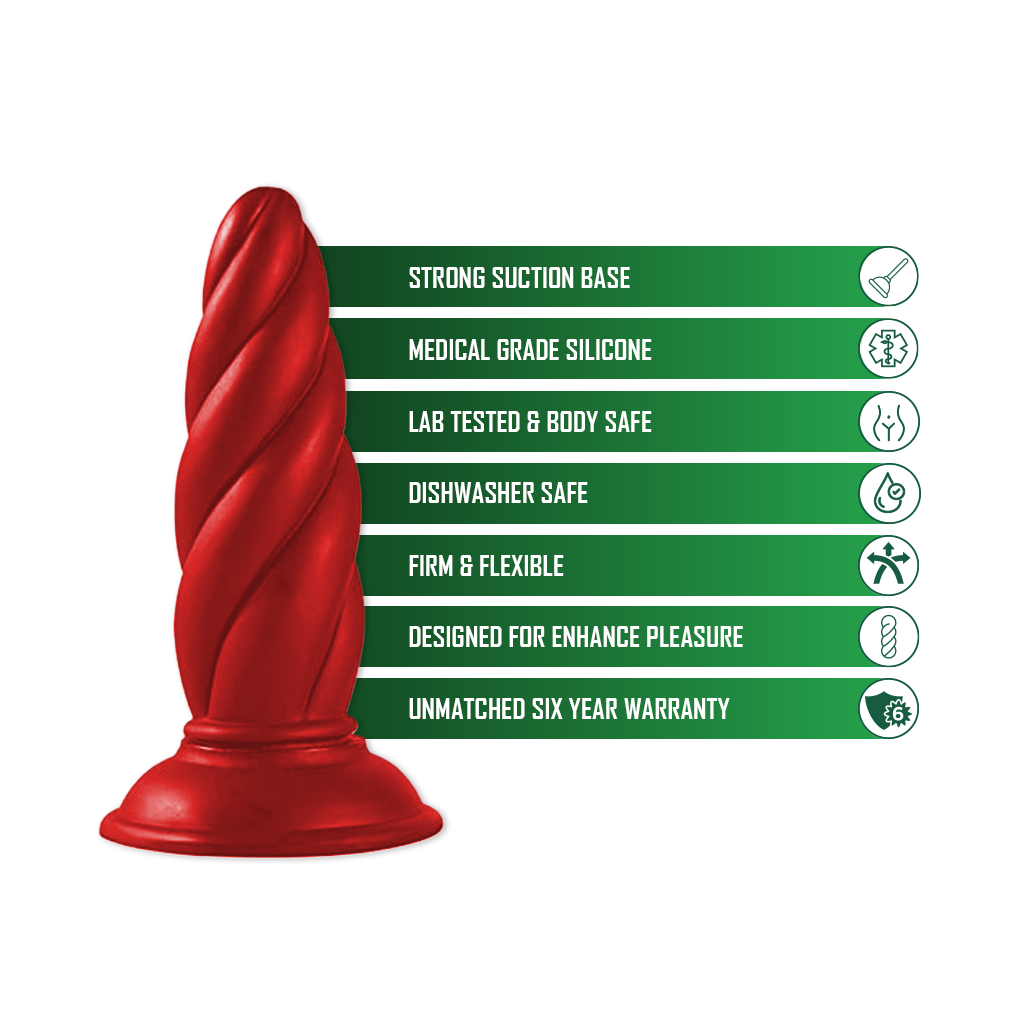 Super Swirl Textured Silicone Anal Plug for Spiraling Sensation Super Swirl Textured Silicone Anal Plug for Spiraling Sensation