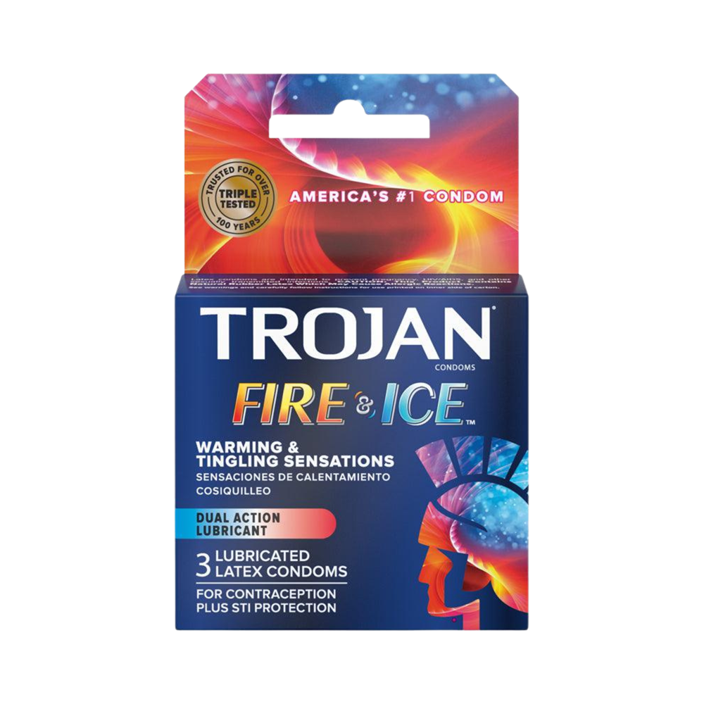 Trojan Fire & Ice Condoms | Warming & Tingling Dual-Action Sensation