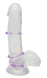 Stay Hard - Beaded Cock Rings - Purple