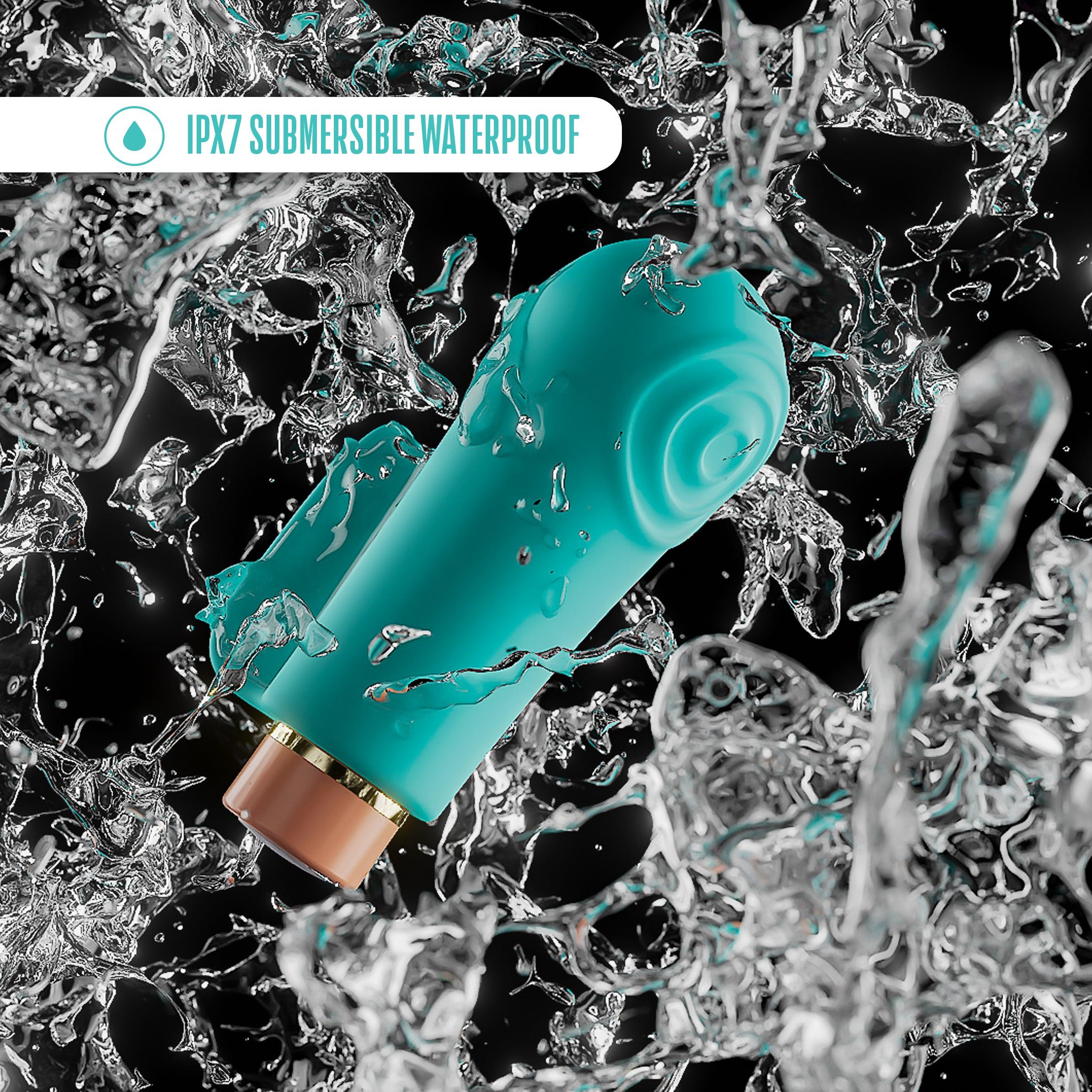 Aria By Blush® | Sensual AF: Finger Fin Teal Silicone Vibrator with Powerful RumboTech™ Technology - PURE ENVY, LLC®