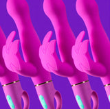 Aria By Blush® | Naughty AF: Clitoris Stimulator Plum Silicone Vibrator with Powerful RumboTech™ Technology