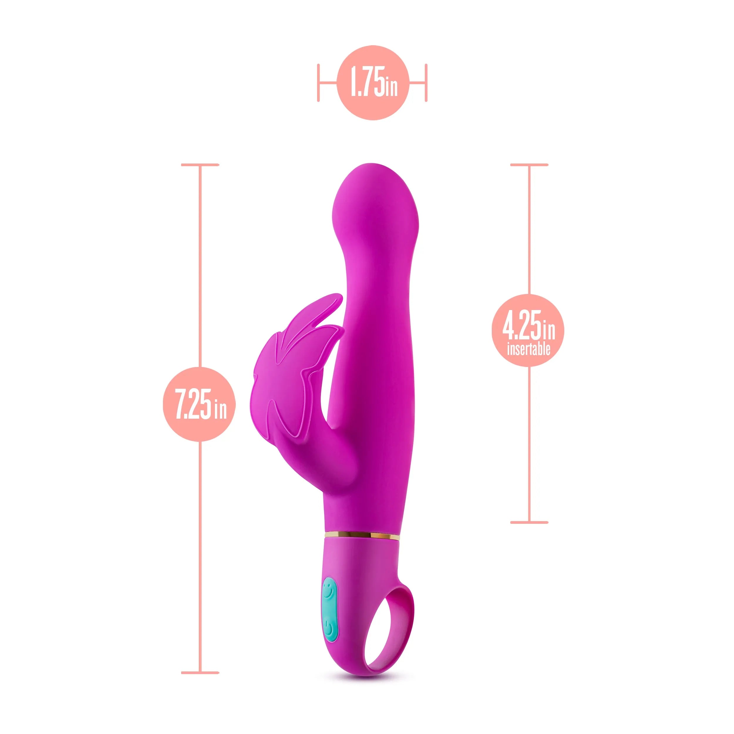 Aria By Blush® | Naughty AF: Clitoris Stimulator Plum Silicone Vibrator with Powerful RumboTech™ Technology