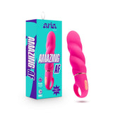 Aria By Blush® | Increíble: Vibrador de silicona fucsia con cuerpo ondulado y potente tecnología RumboTech™