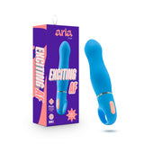 Aria By Blush® | Excitante AF: Vibrador de silicona azul con estimulación mejorada del punto G y potente tecnología RumboTech™