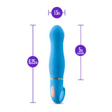 Aria By Blush® | Excitante AF: Vibrador de silicona azul con estimulación mejorada del punto G y potente tecnología RumboTech™