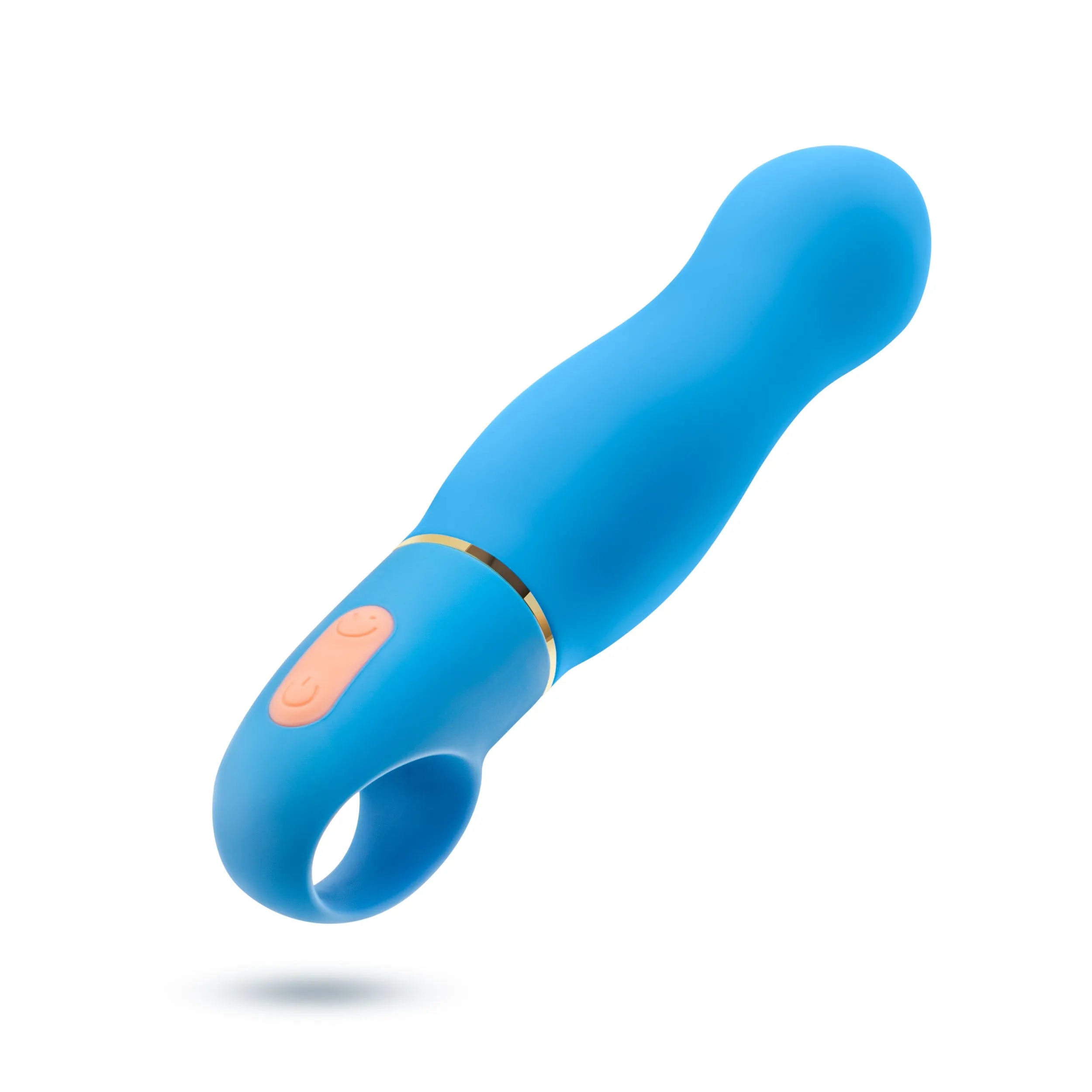 Aria By Blush® | Excitante AF: Vibrador de silicona azul con estimulación mejorada del punto G y potente tecnología RumboTech™