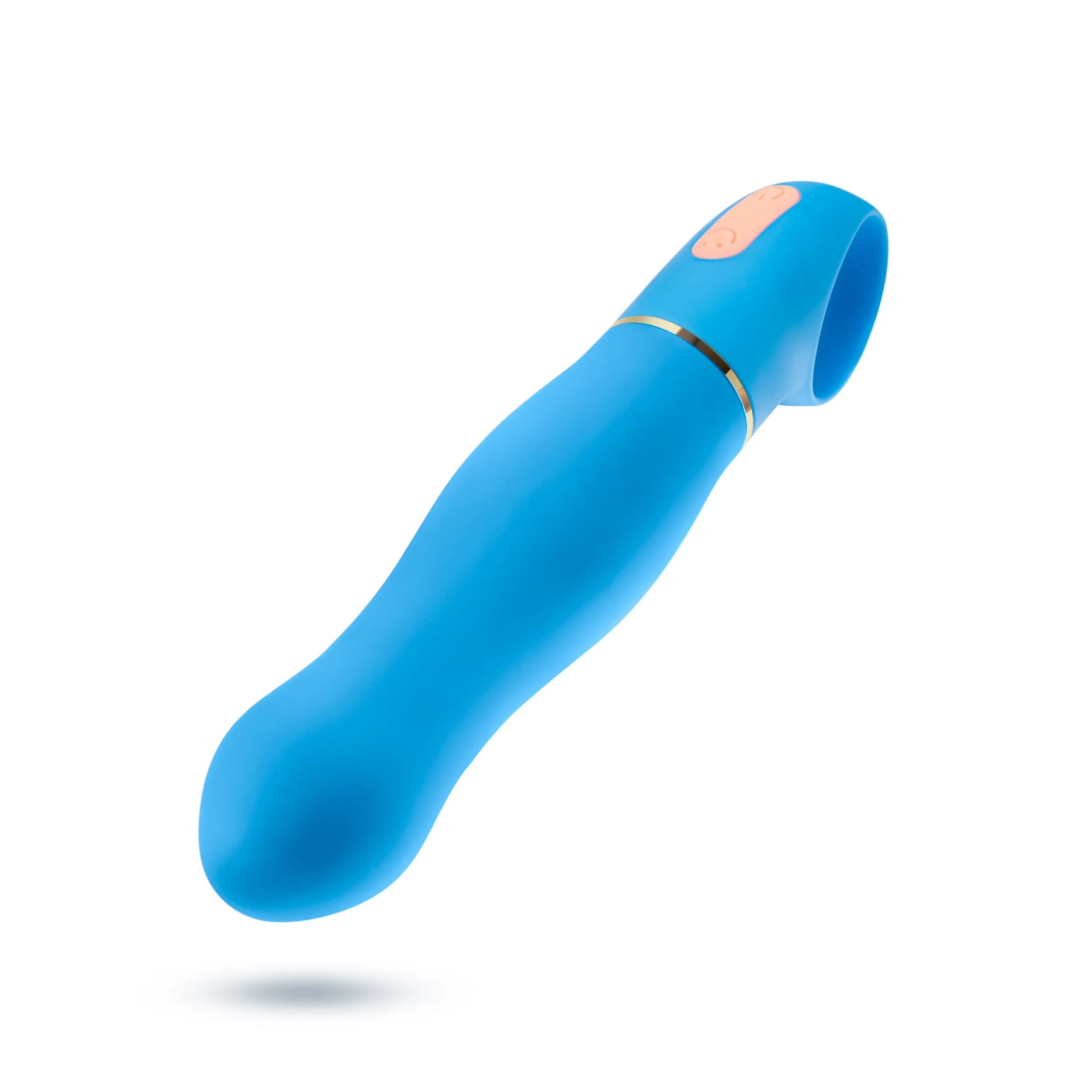 Aria By Blush® | Excitante AF: Vibrador de silicona azul con estimulación mejorada del punto G y potente tecnología RumboTech™