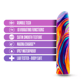 Limited Addiction By Blush® | Psyche Power Vibe Rainbow Vibrator with Powerful RumboTech™ Technology - PURE ENVY, LLC®