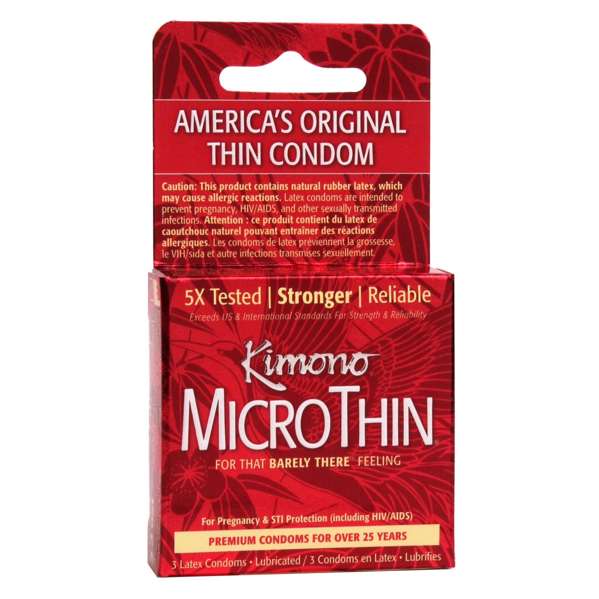 Kimono Microthin 3 Count Condoms - PURE ENVY, LLC®