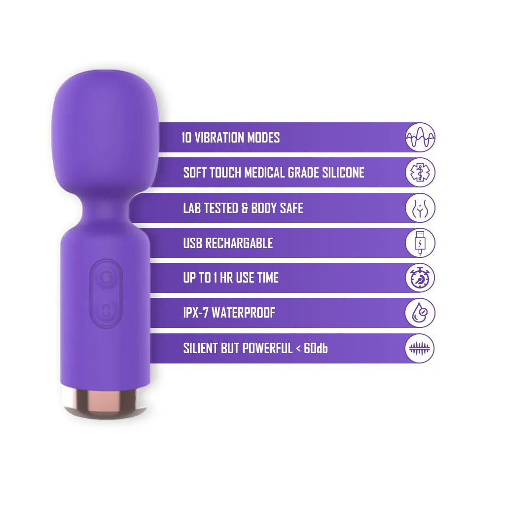 Pure Envy Mini Flex Waterproof Silicone Pocket Vibrator | Multi-Speed Compact Clitoral Massager Pure Envy Mini Flex Waterproof Silicone Pocket Vibrator | Multi-Speed Compact Clitoral Massager