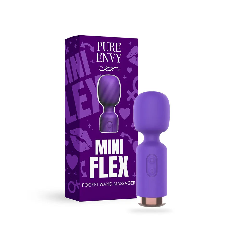 Pure Envy Mini Flex Waterproof Silicone Pocket Vibrator | Multi-Speed Compact Clitoral Massager Pure Envy Mini Flex Waterproof Silicone Pocket Vibrator | Multi-Speed Compact Clitoral Massager