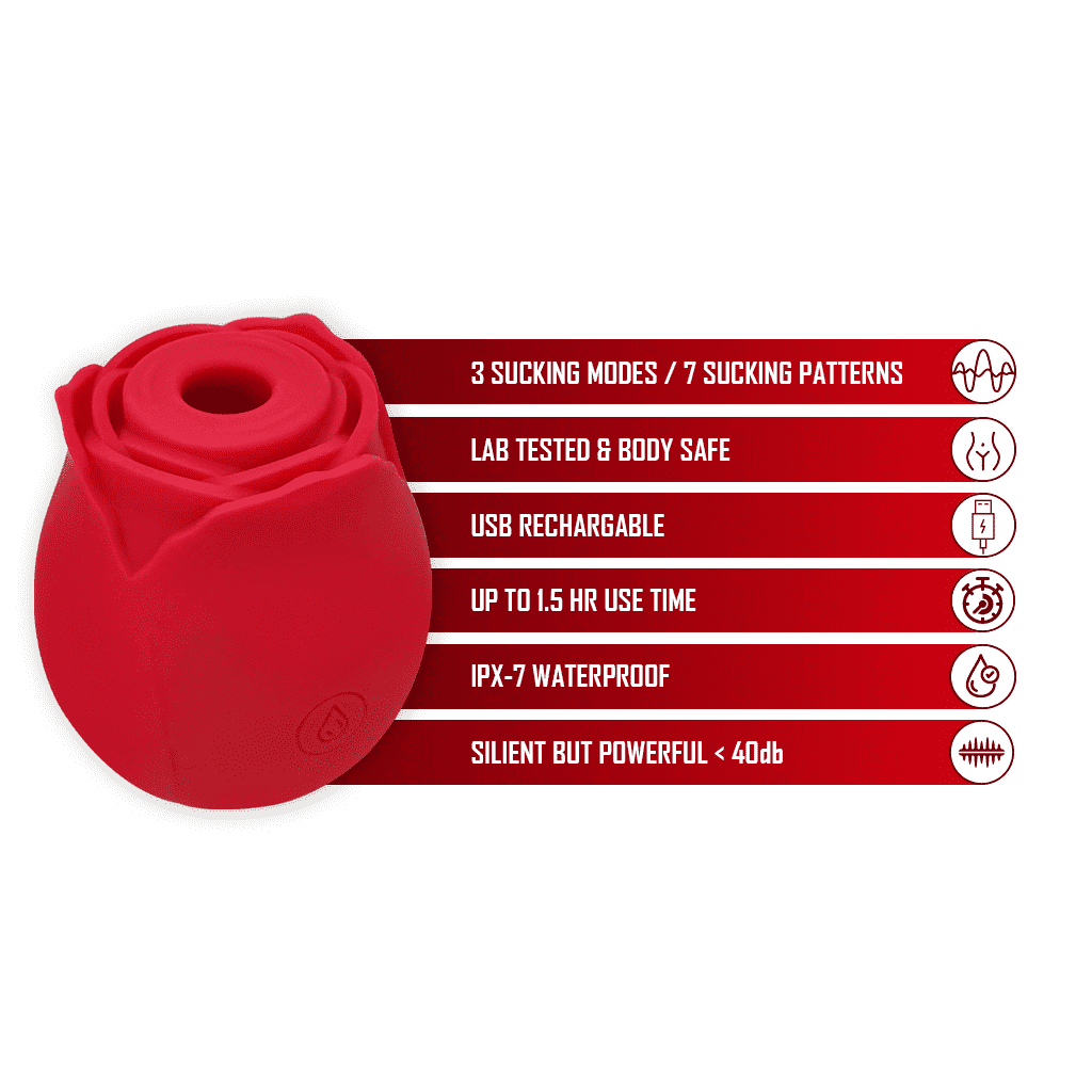 Petal Pleasure Red Rose Clitoral Sucker