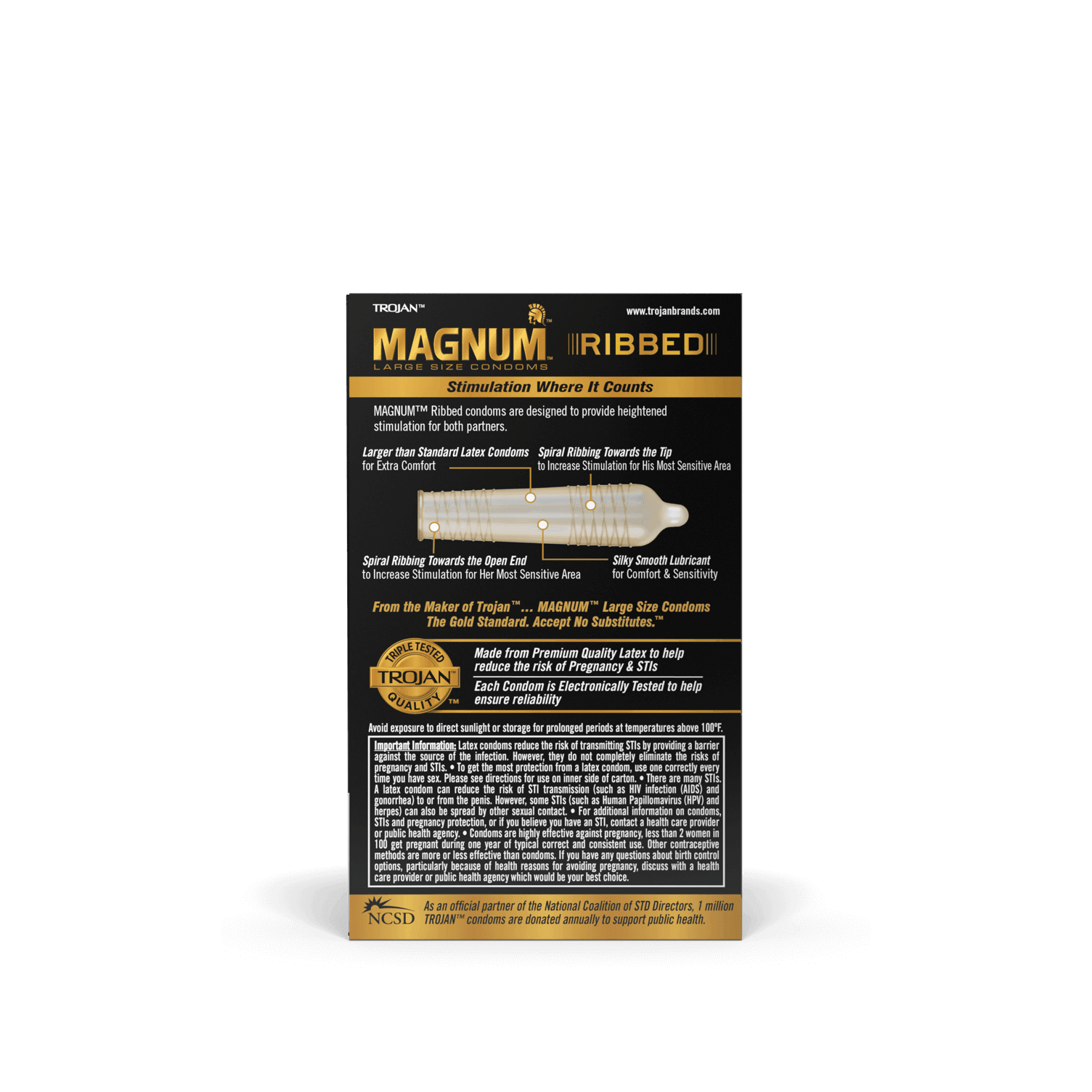 Magnum™ Ribbed Condoms - PURE ENVY, LLC®